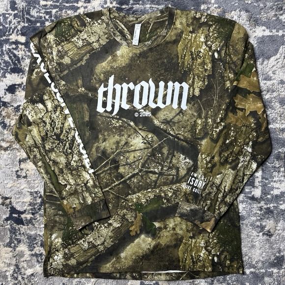 Thrown Band Tour Shirt Excessive Guilt Realtree Camo Long Sleeve Metal Hardcore - Picture 2 of 13
